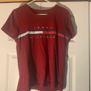 Red Tommy Hilfiger T-shirt